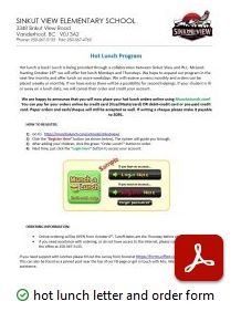 icon hot lunch letter