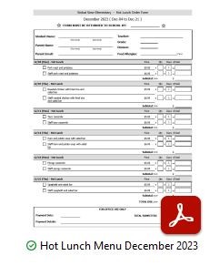 hot lunch icon dec 2023
