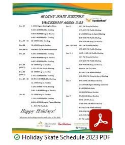 holiday skate schedule icon